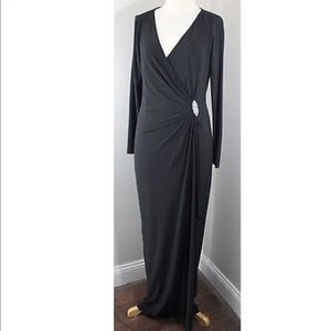 Ralph Lauren evening gown formal dress black 8